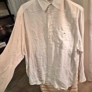 Lacoste Men's off white Button Down Shirt